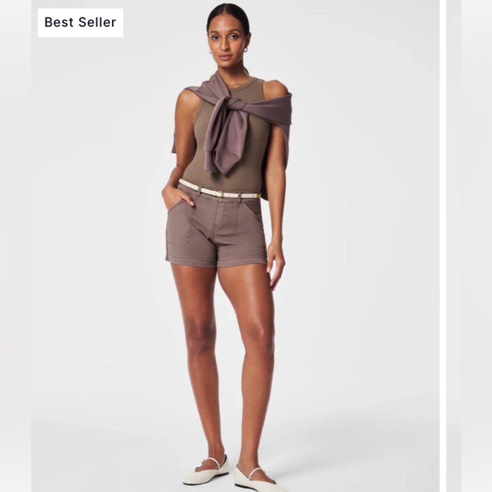 Spanx stretch twill shorts